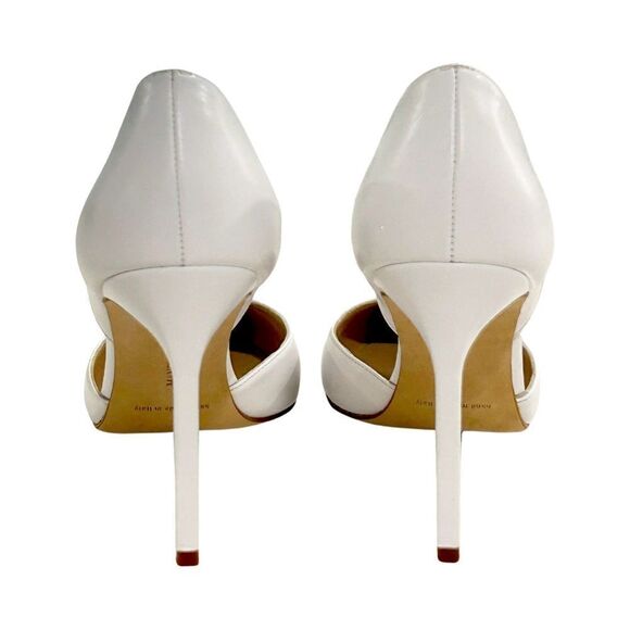Manolo Blahnik Tayler Leather D'Orsay White Pumps Size 39/9 NIB - Picture 6 of 9